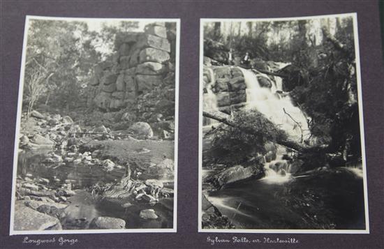 An Edwardian photograph album of Victoria, Australia, (Town and Country) 1909, overall 9.5 x 12.75in.